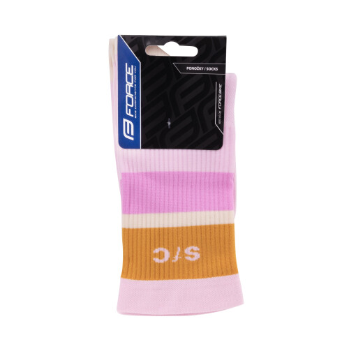 ponožky FORCE STRIPE dlouhé, fialové