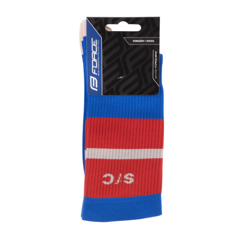 ponožky FORCE STRIPE dlouhé, modré