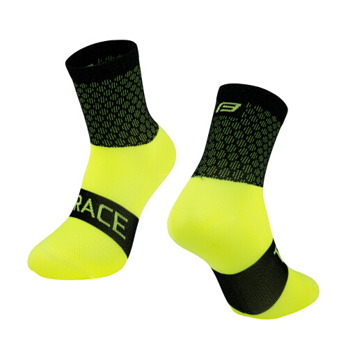 ponožky FORCE TRACE, černo-fluo