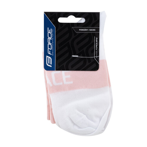 ponožky FORCE TRACE, růžovo-bílé