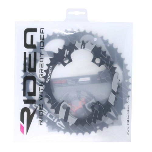 převodníky RIDEA LS, eliptické,53/39z, Al, črn/bíl