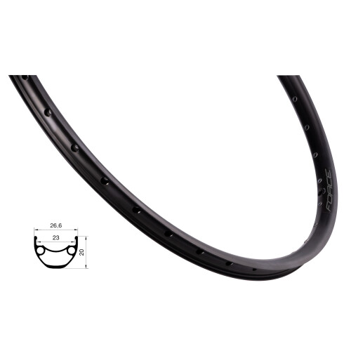 ráfek FORCE XC DISC 559x23, 32děr, černý