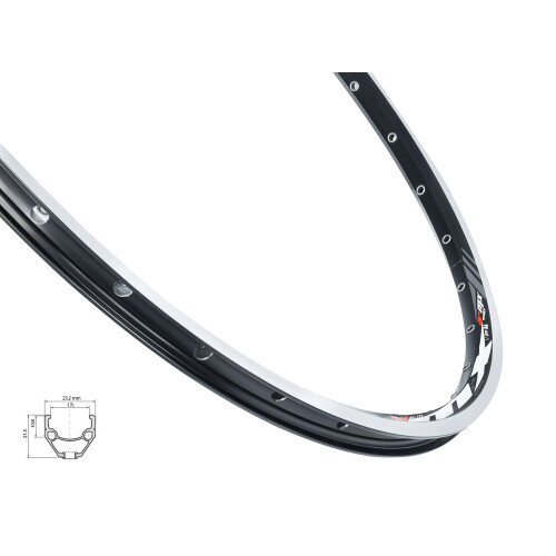ráfek MACH1 MX 559x17, 32 děr, černý