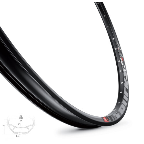 ráfek MACH1 TRUCKY 30 DISC 584x30, 32 děr, černý