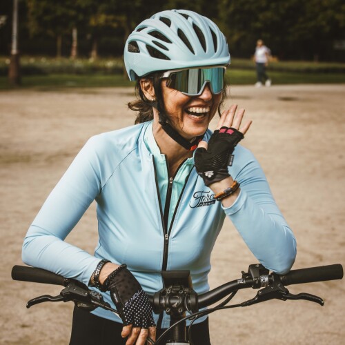 rukavice F POINTS bez zapínání,černo-bílé