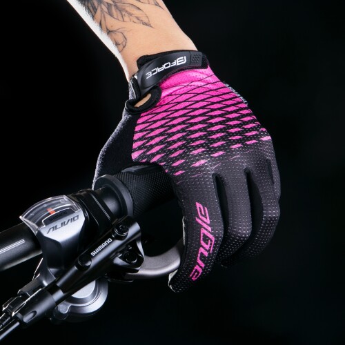 rukavice FORCE MTB ANGLE letní, růžovo-černé