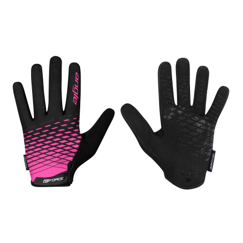 rukavice FORCE MTB ANGLE letní, růžovo-černé