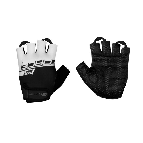 rukavice FORCE SPORT, černo-bílé