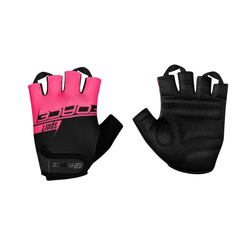 rukavice FORCE SPORT LADY, černo-růžové