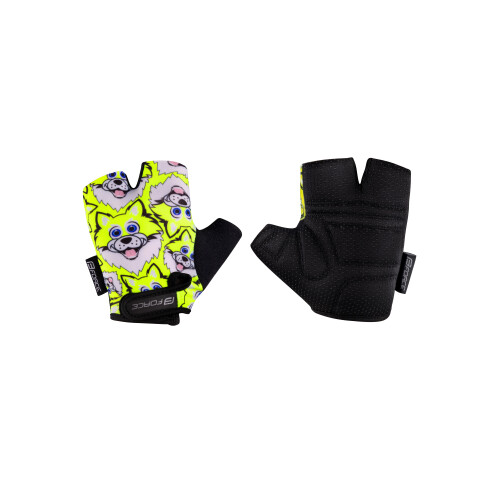 rukavice FORCE WOLFIE KID, fluo