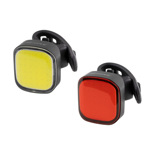 světla/blikačky sada FORCE COB 2.0 USB přední+zadn