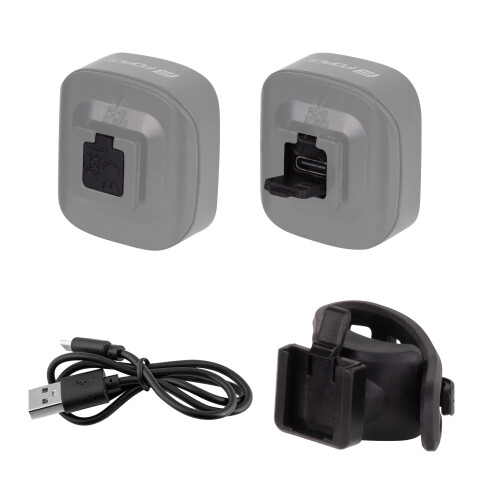 světlo/blikačka přední FORCE COB 2.0 75LM USB,čern