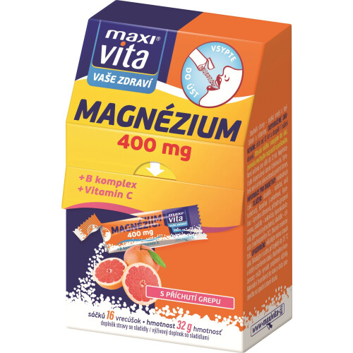 VITAR-Maxivita Magnézium 400 mg,16 sypkých sáčků