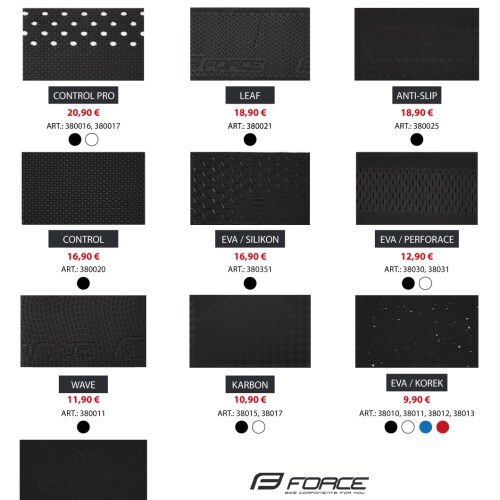 vzorník omotávek FORCE 2026 - EUR verze