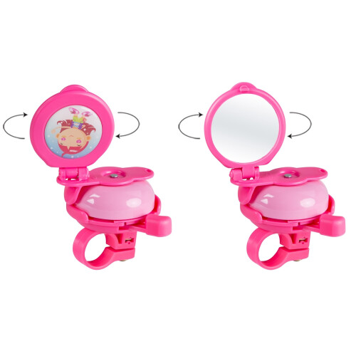 zvonek ZRCÁTKO Fe/plast 22,2mm, růžový