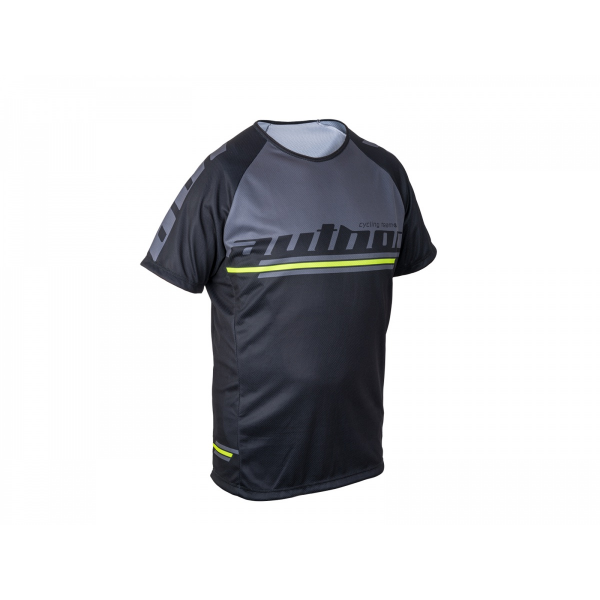 AUTHOR Dres Cycling Team X0 3XL (černá/šedá/žlutá-neonová)