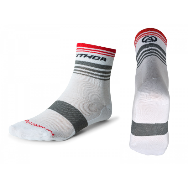 AUTHOR Ponožky ProLite X0 M 38-42 (bílá/šedá/červená)