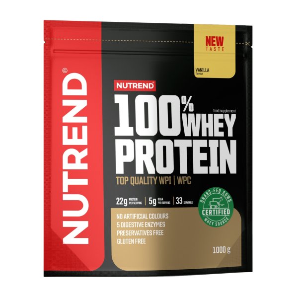 100% Whey Protein, sáček, 1000 g vanilka