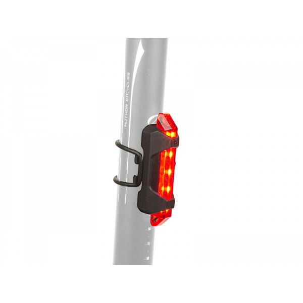 AUTHOR Světlo zad. A-Stake Mini USB   (černá/červené-sklo)