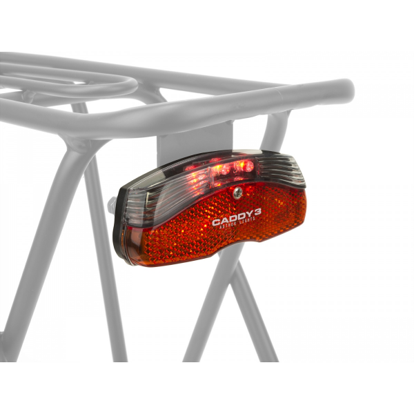 AUTHOR Světlo zad. A-Caddy 3  (černá/červené-sklo)