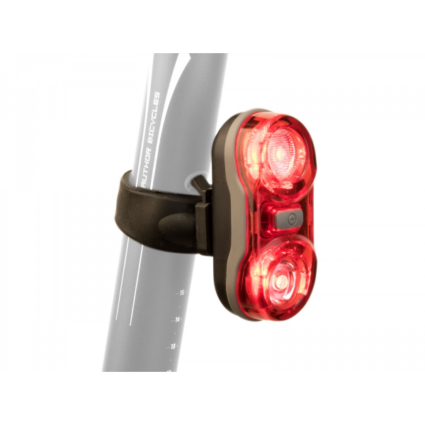 AUTHOR Světlo zad. A-Duplex X7 20 lm  (černá/červené-sklo)