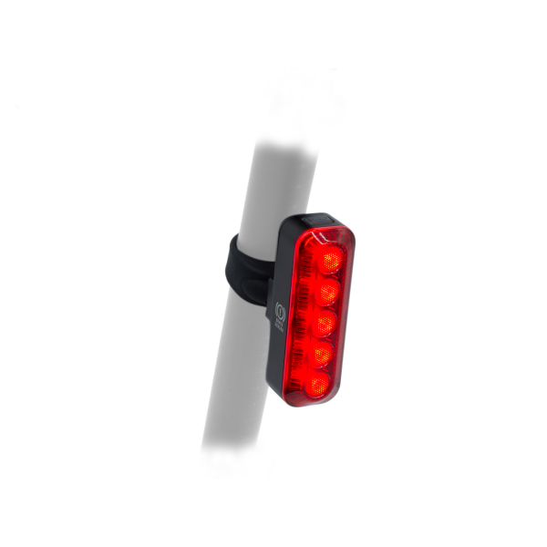 AUTHOR Světlo zad. XYRIUS Brake USB 400 lm  (černá/červené-sklo)