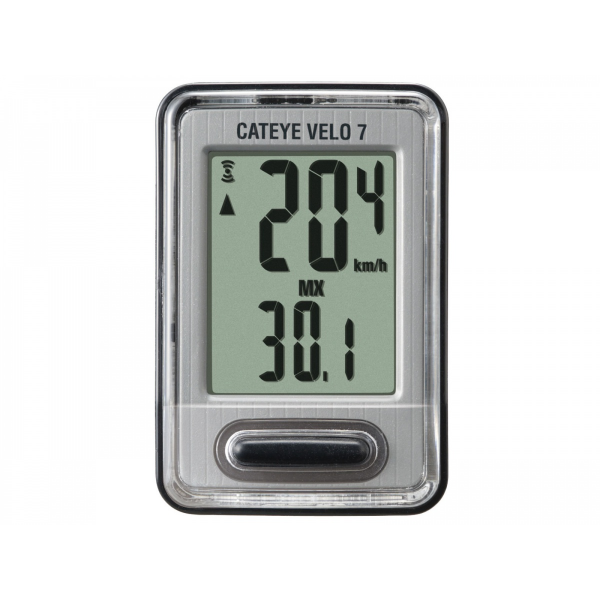 CATEYE Cyklopočítač CAT Velo 7 (VL520)  (černá/stříbrná)