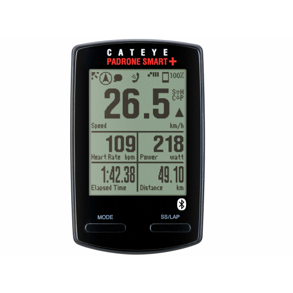 CATEYE Cyklopočítač CAT Padrone Smart+ (SC100B W/SPDCDCHR)  (černá)