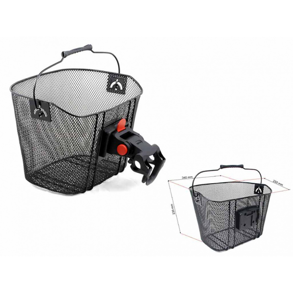 AUTHOR Koš AO-QRB s držákem d.25,4/ d.31,8mm (černá)