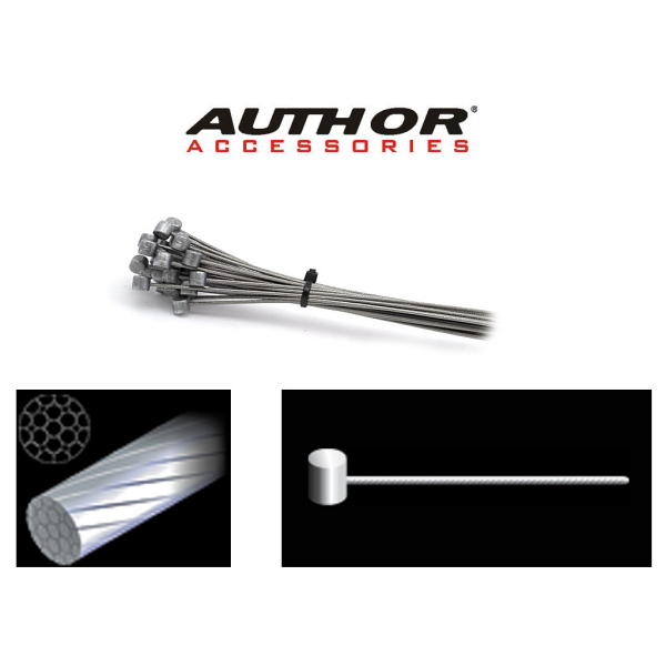 AUTHOR Lanko brzdové ABS-Lb-Mtb 1,5x900mm  (stříbrná)