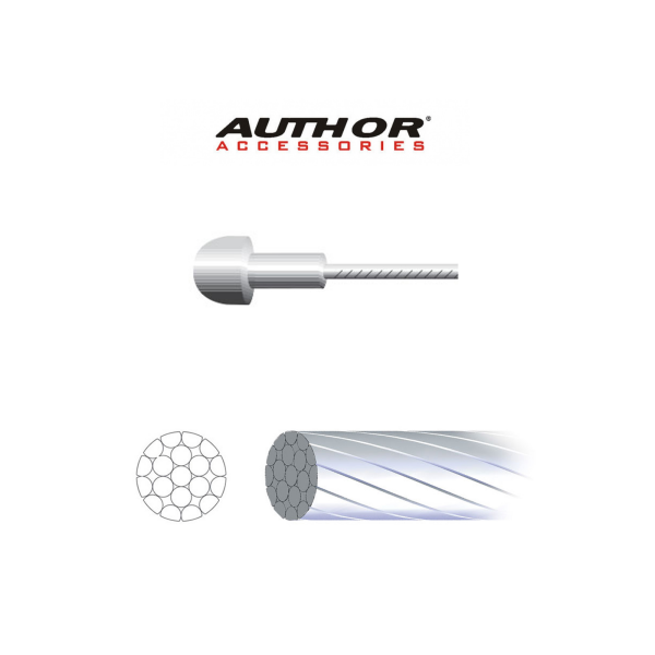 AUTHOR Lanko brzdové ABS-Lb-Road 1,5x2000mm  (stříbrná)