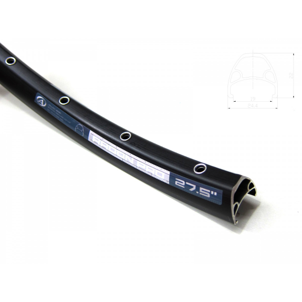 AUTHOR Ráfek ACO Radon Pro 27,5 584x19/ 32 disc (černá)