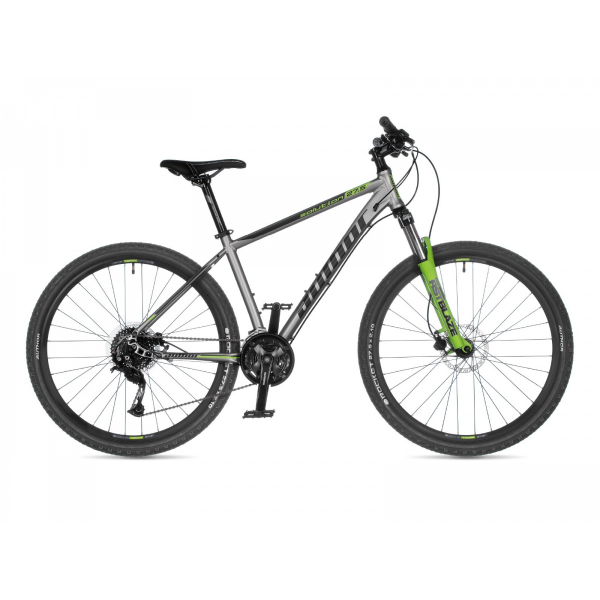 AUTHOR Solution 27,5 2021-22 19" stříbrná-matná/zelená MTB XC 27,5"kolo