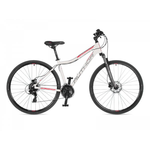 AUTHOR Horizon ASL 2021-22 19" bílá/stříbrná/červená dámské krosové ASL kolo