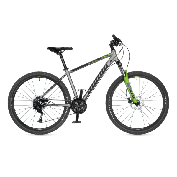 AUTHOR Solution 27,5 2023-24 15" stříbrná-matná/zelená MTB XC 27,5"kolo