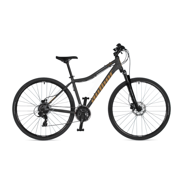 AUTHOR Horizon ASL 2026 17" šedá-matná/černá/zlatá dámské krosové ASL kolo