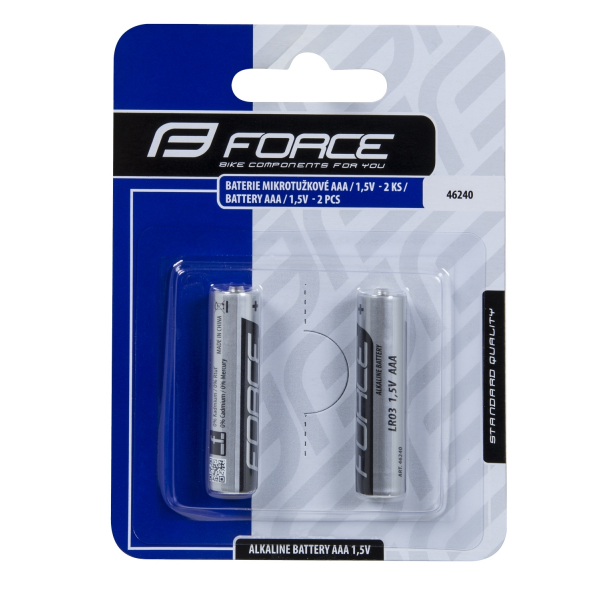 baterie FORCE mikrotužkové AAA / 1,5V 1 x 2 ks