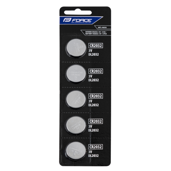 baterie FORCE mincové CR2032 / 3V 1 x 5 ks