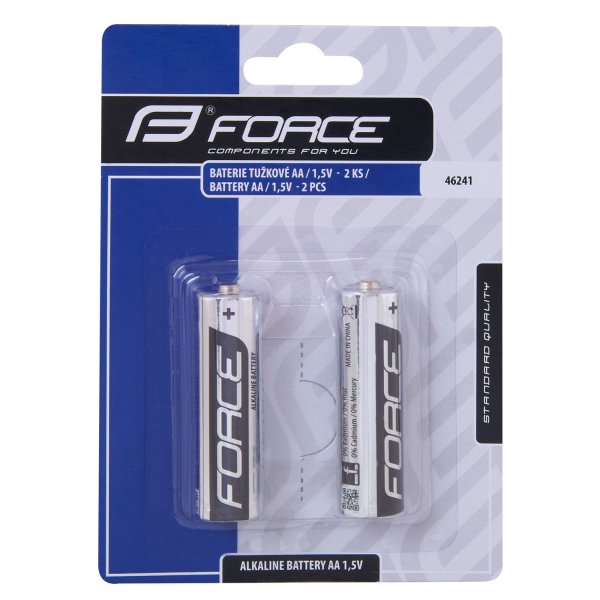 baterie FORCE tužkové AA / 1,5V 1 x 2 ks