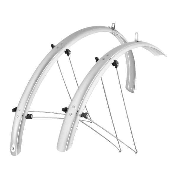 blatníky FORCE 48 Aluflex 28" + V vzpěry,stříbrné