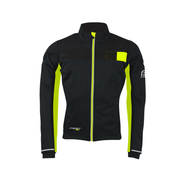 bunda F FROST KID softshell, černo-fluo 128-140