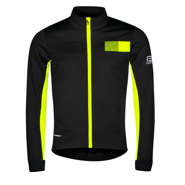 bunda F FROST softshell zimní, černo-fluo L