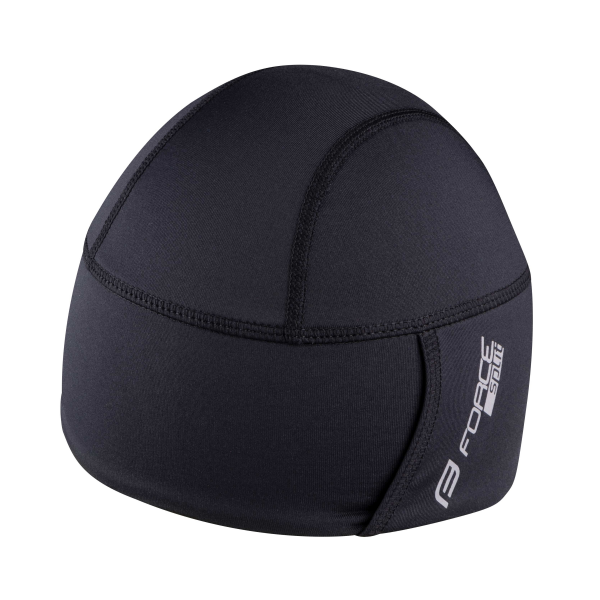 čepice pod přilbu FORCE SPLIT zateplená, černá S-M