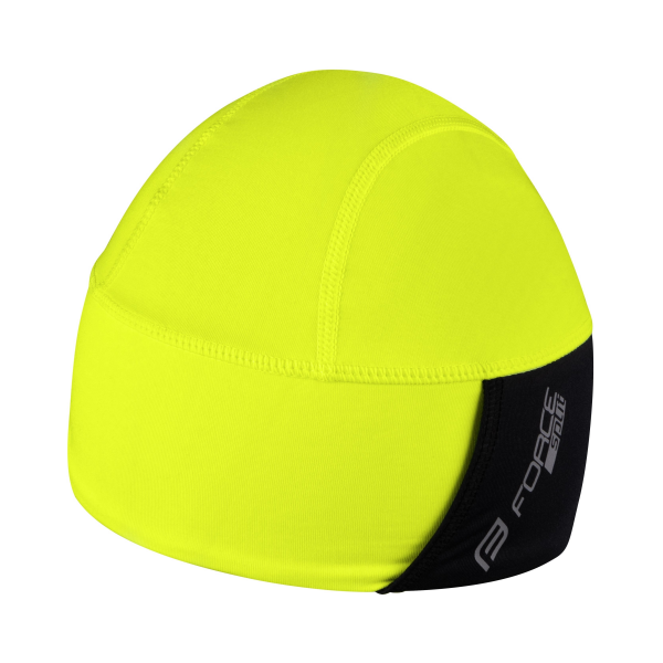 čepice pod přilbu FORCE SPLIT zateplená, fluo L-XL