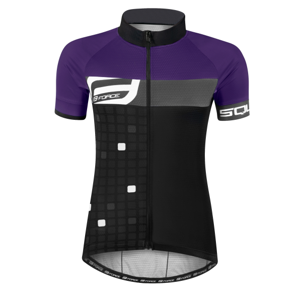 dres F SQUARE LADY kr. rukáv, černo-fialový M