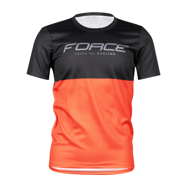 dres FORCE KID MTB CHEERY, černo-oranžový 128-140