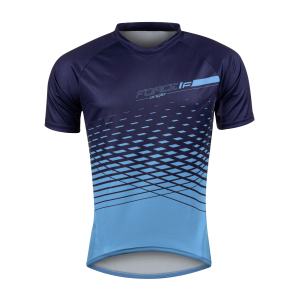 dres FORCE MTB ANGLE kr. rukáv, modrý XS