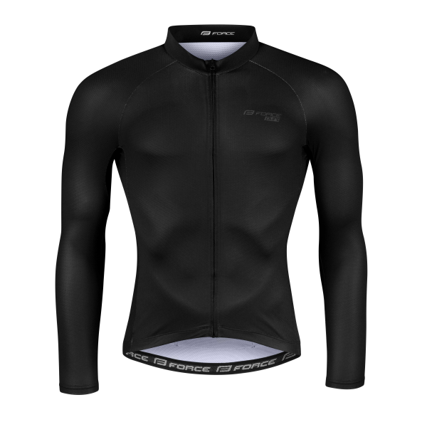 dres FORCE PURE dlouhý rukáv, černý M