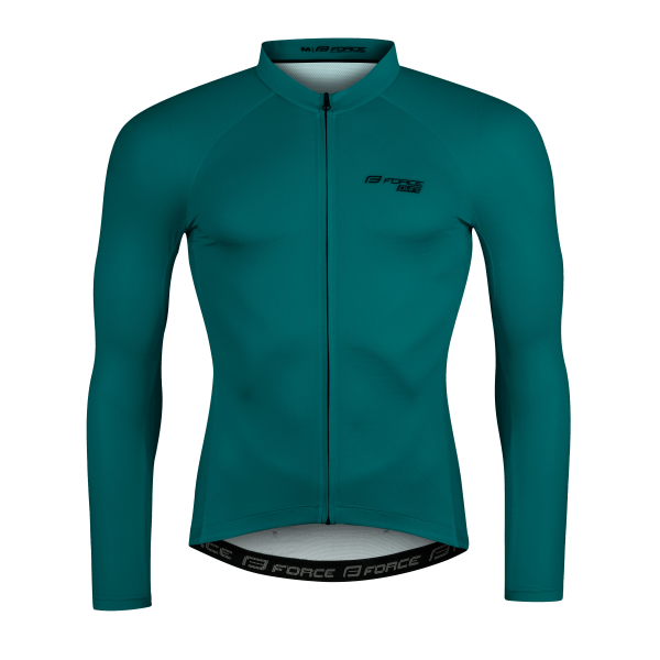 dres FORCE PURE dlouhý rukáv, petrolejový M