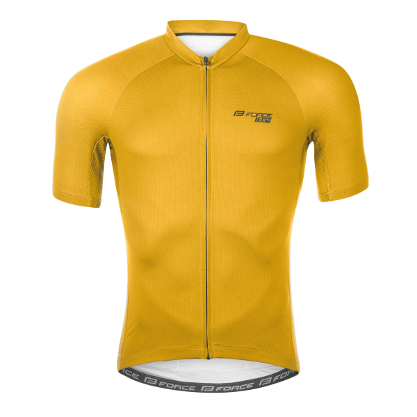 dres FORCE PURE kr. rukáv, žlutý XS